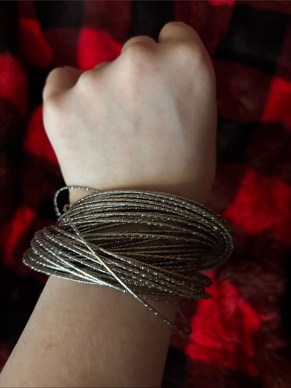 Sparkling Multi-Strand Coil Bracelet in Silver